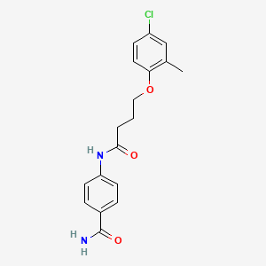 4-{[4-(4-chloro-2-methylphenoxy)butanoyl]amino}benzamide