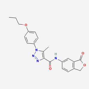 molecular formula C21H20N4O4 B4701176 5-methyl-N-(3-oxo-1,3-dihydro-2-benzofuran-5-yl)-1-(4-propoxyphenyl)-1H-1,2,3-triazole-4-carboxamide 