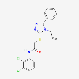 molecular formula C19H16Cl2N4OS B4701189 2-[(4-allyl-5-phenyl-4H-1,2,4-triazol-3-yl)thio]-N-(2,3-dichlorophenyl)acetamide 