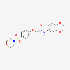 molecular formula C20H22N2O7S B4701208 N-(2,3-dihydro-1,4-benzodioxin-6-yl)-2-[4-(4-morpholinylsulfonyl)phenoxy]acetamide 