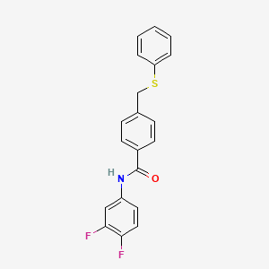 N-(3,4-difluorophenyl)-4-[(phenylthio)methyl]benzamide