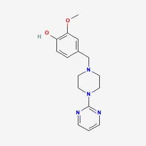 molecular formula C16H20N4O2 B4701221 2-methoxy-4-{[4-(2-pyrimidinyl)-1-piperazinyl]methyl}phenol 