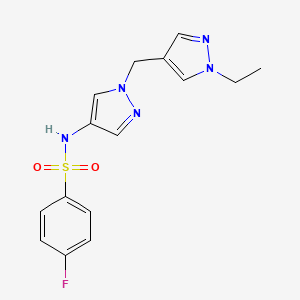 N-{1-[(1-ethyl-1H-pyrazol-4-yl)methyl]-1H-pyrazol-4-yl}-4-fluorobenzenesulfonamide