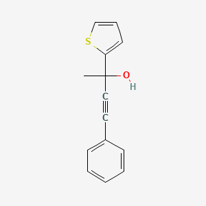 molecular formula C14H12OS B4701252 4-phenyl-2-(2-thienyl)-3-butyn-2-ol 