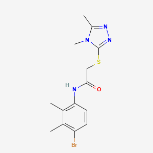 molecular formula C14H17BrN4OS B4701267 N-(4-bromo-2,3-dimethylphenyl)-2-[(4,5-dimethyl-4H-1,2,4-triazol-3-yl)thio]acetamide 