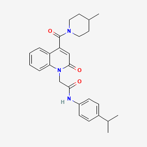 N-(4-isopropylphenyl)-2-[4-[(4-methyl-1-piperidinyl)carbonyl]-2-oxo-1(2H)-quinolinyl]acetamide