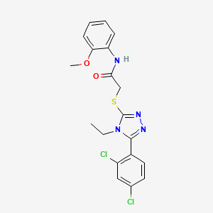 2-{[5-(2,4-dichlorophenyl)-4-ethyl-4H-1,2,4-triazol-3-yl]thio}-N-(2-methoxyphenyl)acetamide