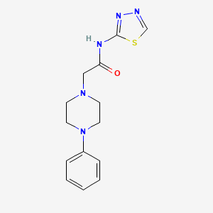 molecular formula C14H17N5OS B4701327 2-(4-phenyl-1-piperazinyl)-N-1,3,4-thiadiazol-2-ylacetamide 