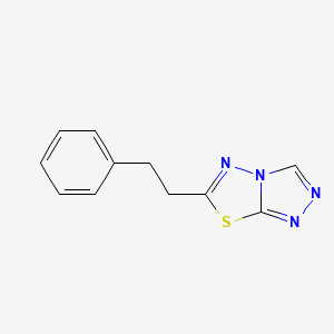 molecular formula C11H10N4S B4701335 6-(2-phenylethyl)[1,2,4]triazolo[3,4-b][1,3,4]thiadiazole 