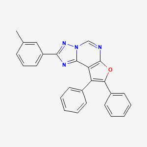 molecular formula C26H18N4O B4701377 2-(3-methylphenyl)-8,9-diphenylfuro[3,2-e][1,2,4]triazolo[1,5-c]pyrimidine 