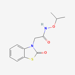 molecular formula C12H14N2O3S B4701380 N-isopropoxy-2-(2-oxo-1,3-benzothiazol-3(2H)-yl)acetamide 