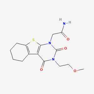 molecular formula C15H19N3O4S B4701388 2-[3-(2-methoxyethyl)-2,4-dioxo-3,4,5,6,7,8-hexahydro[1]benzothieno[2,3-d]pyrimidin-1(2H)-yl]acetamide 