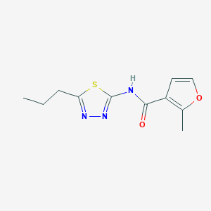 molecular formula C11H13N3O2S B4701414 2-methyl-N-(5-propyl-1,3,4-thiadiazol-2-yl)-3-furamide 