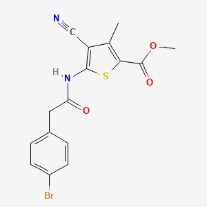 methyl 5-{[(4-bromophenyl)acetyl]amino}-4-cyano-3-methyl-2-thiophenecarboxylate