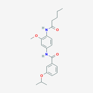 molecular formula C22H28N2O4 B4701502 3-isopropoxy-N-[3-methoxy-4-(pentanoylamino)phenyl]benzamide 