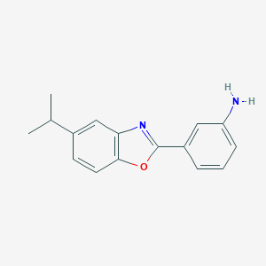 molecular formula C16H16N2O B470152 3-(5-异丙基-苯并恶唑-2-基)-苯胺 CAS No. 356085-09-1