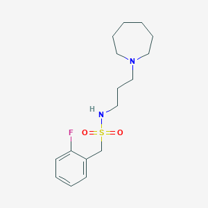 N-[3-(1-azepanyl)propyl]-1-(2-fluorophenyl)methanesulfonamide