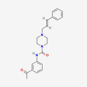 molecular formula C22H25N3O2 B4701559 N-(3-acetylphenyl)-4-(3-phenyl-2-propen-1-yl)-1-piperazinecarboxamide 