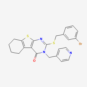 2-[(3-bromobenzyl)thio]-3-(4-pyridinylmethyl)-5,6,7,8-tetrahydro[1]benzothieno[2,3-d]pyrimidin-4(3H)-one