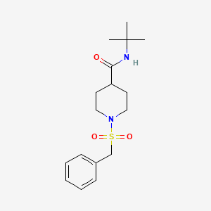 molecular formula C17H26N2O3S B4701593 1-(benzylsulfonyl)-N-(tert-butyl)-4-piperidinecarboxamide 