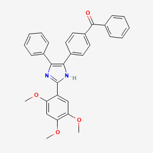 molecular formula C31H26N2O4 B4701622 phenyl{4-[4-phenyl-2-(2,4,5-trimethoxyphenyl)-1H-imidazol-5-yl]phenyl}methanone 