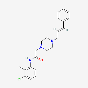 N-(3-chloro-2-methylphenyl)-2-[4-(3-phenyl-2-propen-1-yl)-1-piperazinyl]acetamide