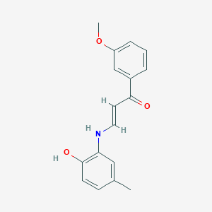 3-[(2-hydroxy-5-methylphenyl)amino]-1-(3-methoxyphenyl)-2-propen-1-one