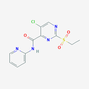 molecular formula C12H11ClN4O3S B4701641 5-chloro-2-(ethylsulfonyl)-N-2-pyridinyl-4-pyrimidinecarboxamide 