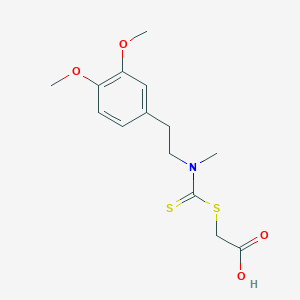 molecular formula C14H19NO4S2 B4701677 ({[[2-(3,4-dimethoxyphenyl)ethyl](methyl)amino]carbonothioyl}thio)acetic acid 
