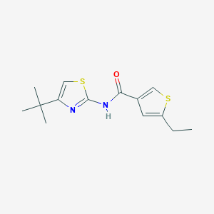 molecular formula C14H18N2OS2 B4701694 N-(4-tert-butyl-1,3-thiazol-2-yl)-5-ethyl-3-thiophenecarboxamide 