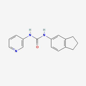 molecular formula C15H15N3O B4701698 N-(2,3-dihydro-1H-inden-5-yl)-N'-3-pyridinylurea 