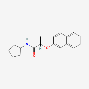 molecular formula C18H21NO2 B4701713 N-cyclopentyl-2-(2-naphthyloxy)propanamide 