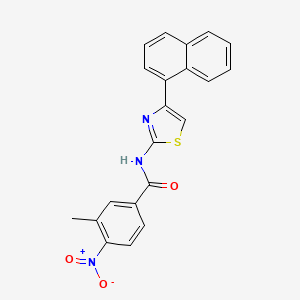 molecular formula C21H15N3O3S B4701715 3-methyl-N-[4-(1-naphthyl)-1,3-thiazol-2-yl]-4-nitrobenzamide 