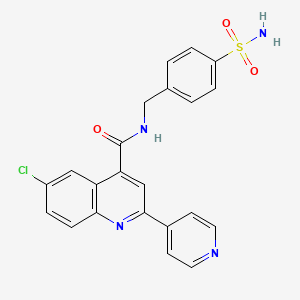 molecular formula C22H17ClN4O3S B4701727 N-[4-(aminosulfonyl)benzyl]-6-chloro-2-(4-pyridinyl)-4-quinolinecarboxamide 