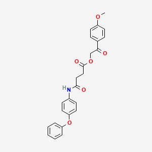 molecular formula C25H23NO6 B4701744 2-(4-methoxyphenyl)-2-oxoethyl 4-oxo-4-[(4-phenoxyphenyl)amino]butanoate 