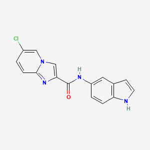 molecular formula C16H11ClN4O B4701751 6-chloro-N-1H-indol-5-ylimidazo[1,2-a]pyridine-2-carboxamide 