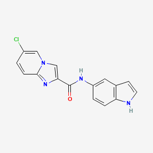 6-chloro-N-1H-indol-5-ylimidazo[1,2-a]pyridine-2-carboxamide