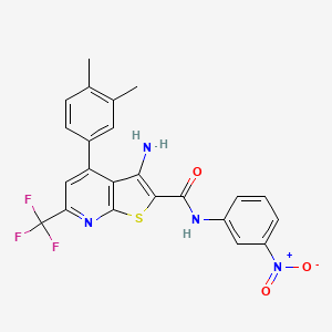 3-amino-4-(3,4-dimethylphenyl)-N-(3-nitrophenyl)-6-(trifluoromethyl)thieno[2,3-b]pyridine-2-carboxamide