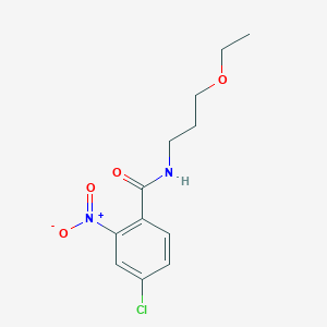 molecular formula C12H15ClN2O4 B4701815 4-chloro-N-(3-ethoxypropyl)-2-nitrobenzamide 