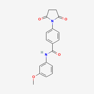 molecular formula C18H16N2O4 B4701817 4-(2,5-dioxo-1-pyrrolidinyl)-N-(3-methoxyphenyl)benzamide 