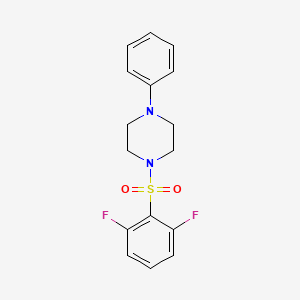 molecular formula C16H16F2N2O2S B4701848 1-[(2,6-difluorophenyl)sulfonyl]-4-phenylpiperazine 