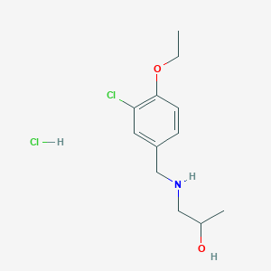 molecular formula C12H19Cl2NO2 B4701860 1-[(3-chloro-4-ethoxybenzyl)amino]propan-2-ol hydrochloride 