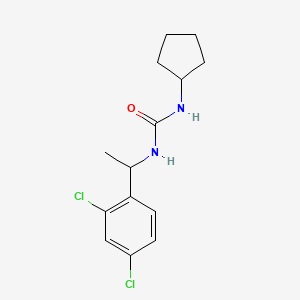 molecular formula C14H18Cl2N2O B4701863 N-cyclopentyl-N'-[1-(2,4-dichlorophenyl)ethyl]urea 