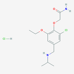 molecular formula C14H22Cl2N2O3 B4701874 2-{2-chloro-6-ethoxy-4-[(isopropylamino)methyl]phenoxy}acetamide hydrochloride 