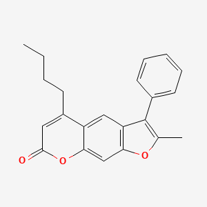 molecular formula C22H20O3 B4701892 5-butyl-2-methyl-3-phenyl-7H-furo[3,2-g]chromen-7-one 