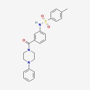 molecular formula C24H25N3O3S B4701971 4-methyl-N-{3-[(4-phenyl-1-piperazinyl)carbonyl]phenyl}benzenesulfonamide 