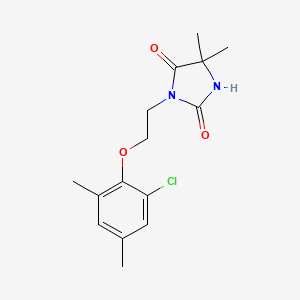molecular formula C15H19ClN2O3 B4701979 3-[2-(2-chloro-4,6-dimethylphenoxy)ethyl]-5,5-dimethyl-2,4-imidazolidinedione 