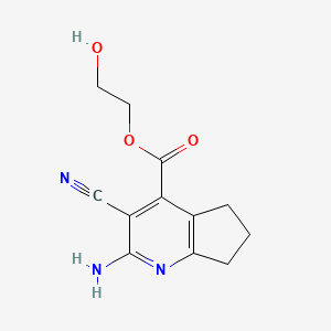 2-hydroxyethyl 2-amino-3-cyano-6,7-dihydro-5H-cyclopenta[b]pyridine-4-carboxylate
