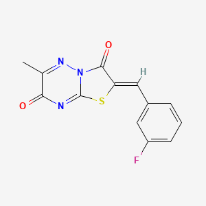 2-(3-fluorobenzylidene)-6-methyl-7H-[1,3]thiazolo[3,2-b][1,2,4]triazine-3,7(2H)-dione
