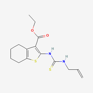 molecular formula C15H20N2O2S2 B4701998 N'-allyl-N-[3-(ethoxycarbonyl)-4,5,6,7-tetrahydro-1-benzothien-2-yl]carbamimidothioic acid CAS No. 42062-89-5